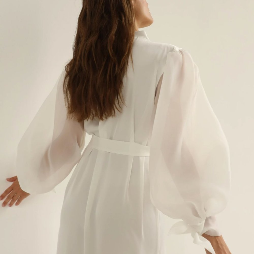 Bridal Robe Satin - Picture 6 of 10